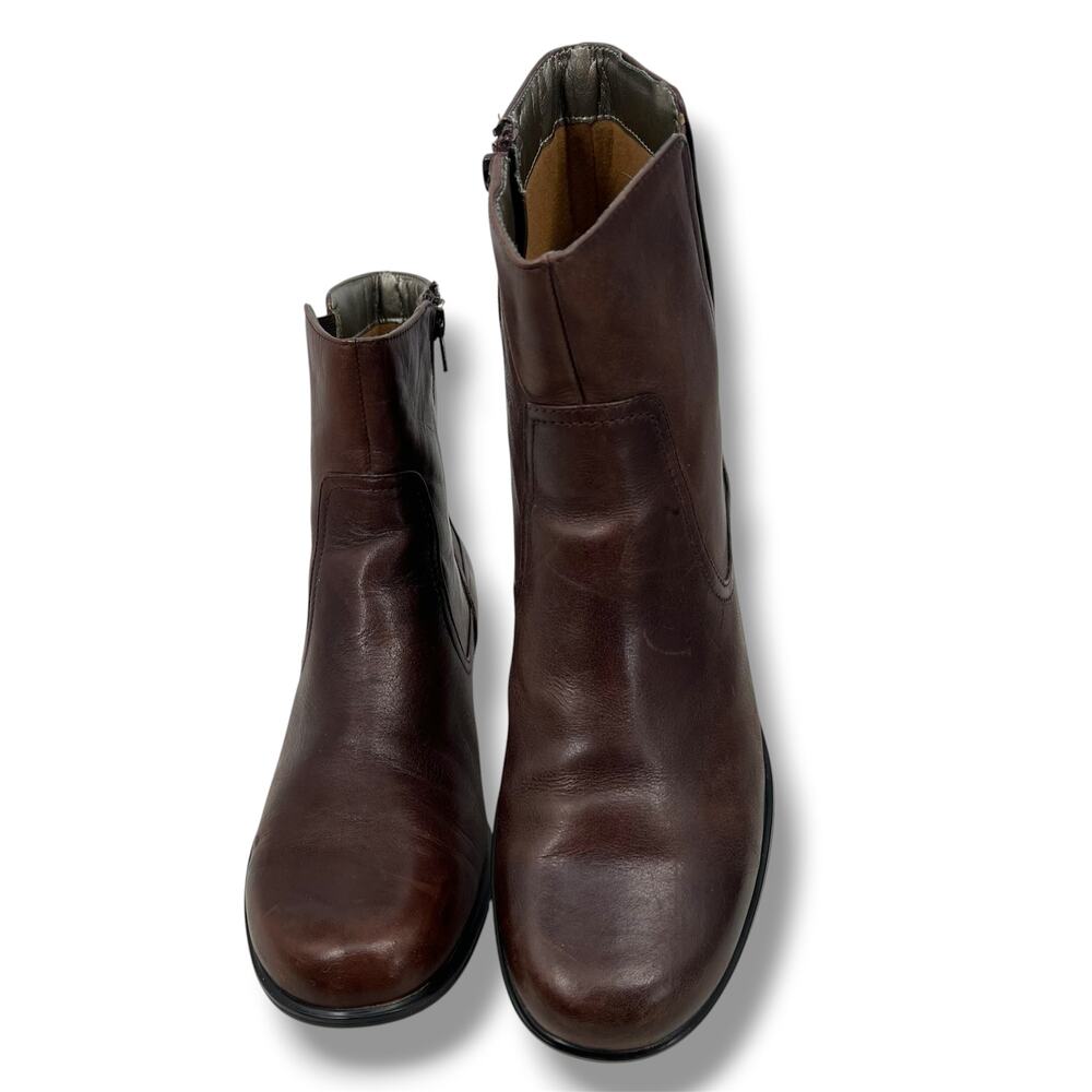 HUSH PUPPIES Men's Brown Leather Dress Boots 1'' Heel  Size 11   Office Wear